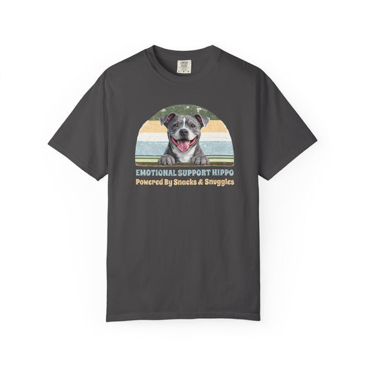 Emotional Support Hippo Retro Pittie Tee