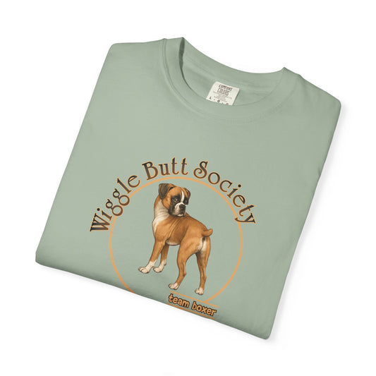 Wiggle Butt Society Team Boxer Tee - Flashy Fawn Boxer