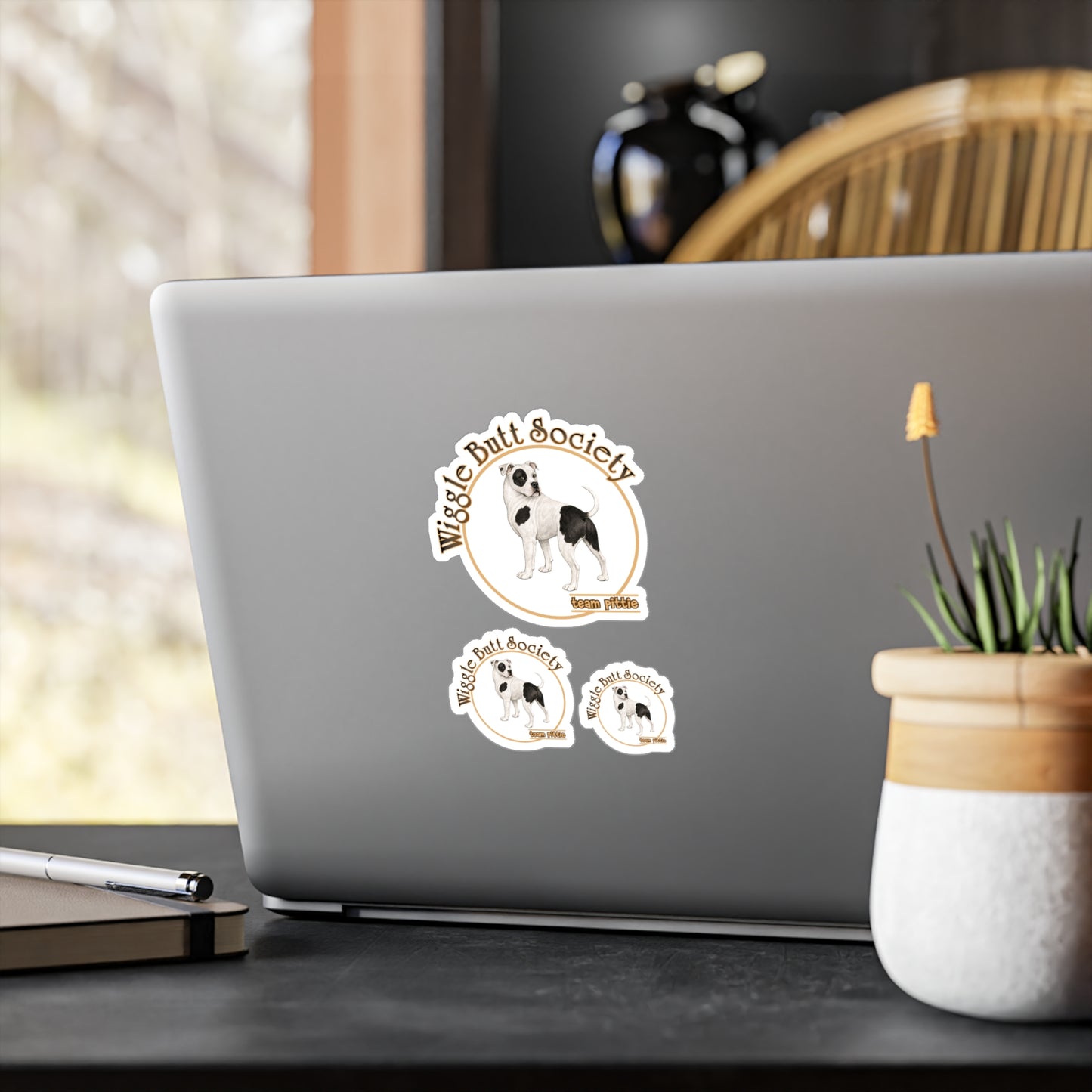 Piebald Pittie Stickers