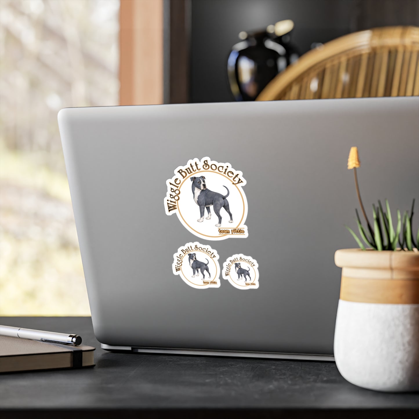 Blue Pittie Stickers