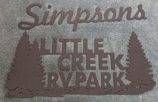 Custom RV Park Sign – Little Creek