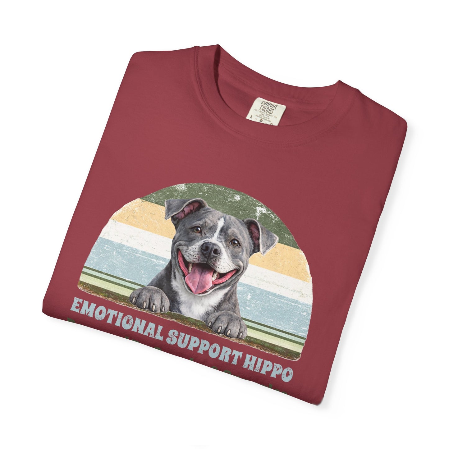 Emotional Support Hippo Retro Pittie Tee