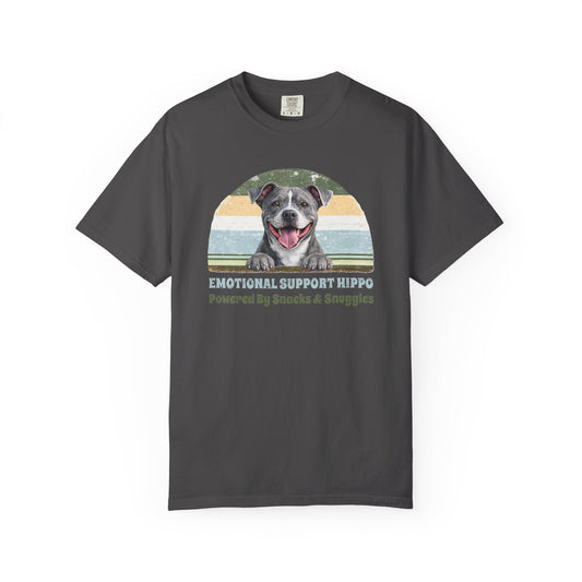 Emotional Support Hippo Retro Pittie Tee