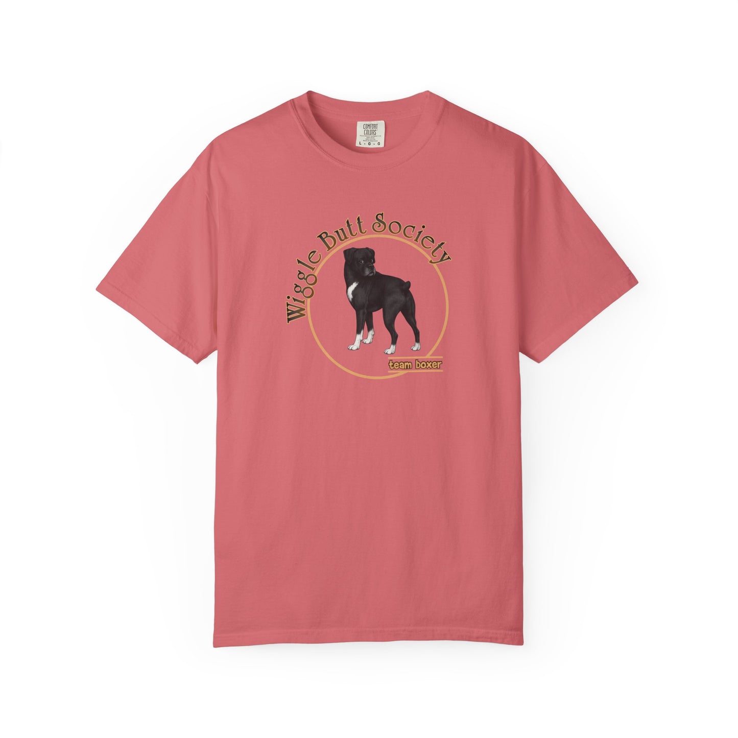 Sealed Brindle Boxer Tee - Double Sided - “What Is Personal Space?”