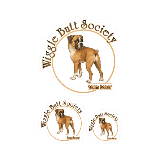 Team Boxer Sticker - Flashy Fawn Boxer