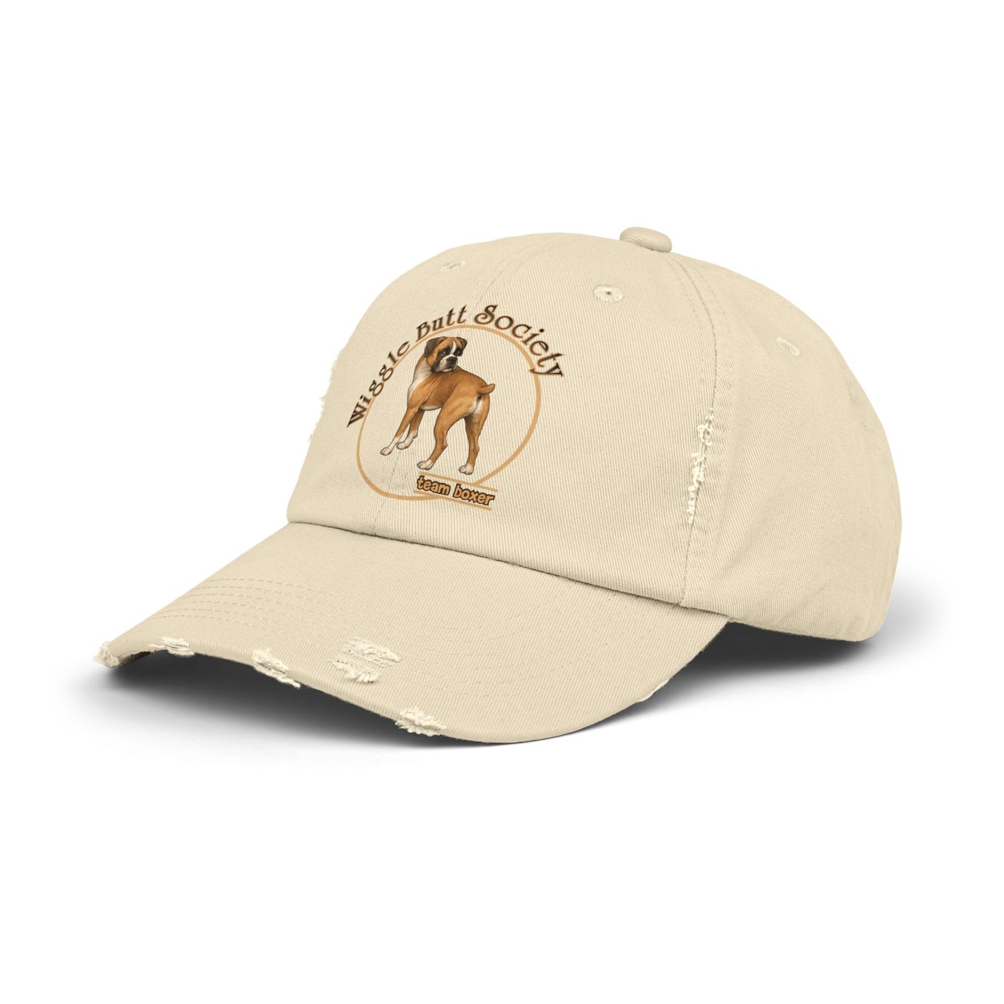 Team Boxer Distressed Vintage Cap - Flashy Fawn Boxer