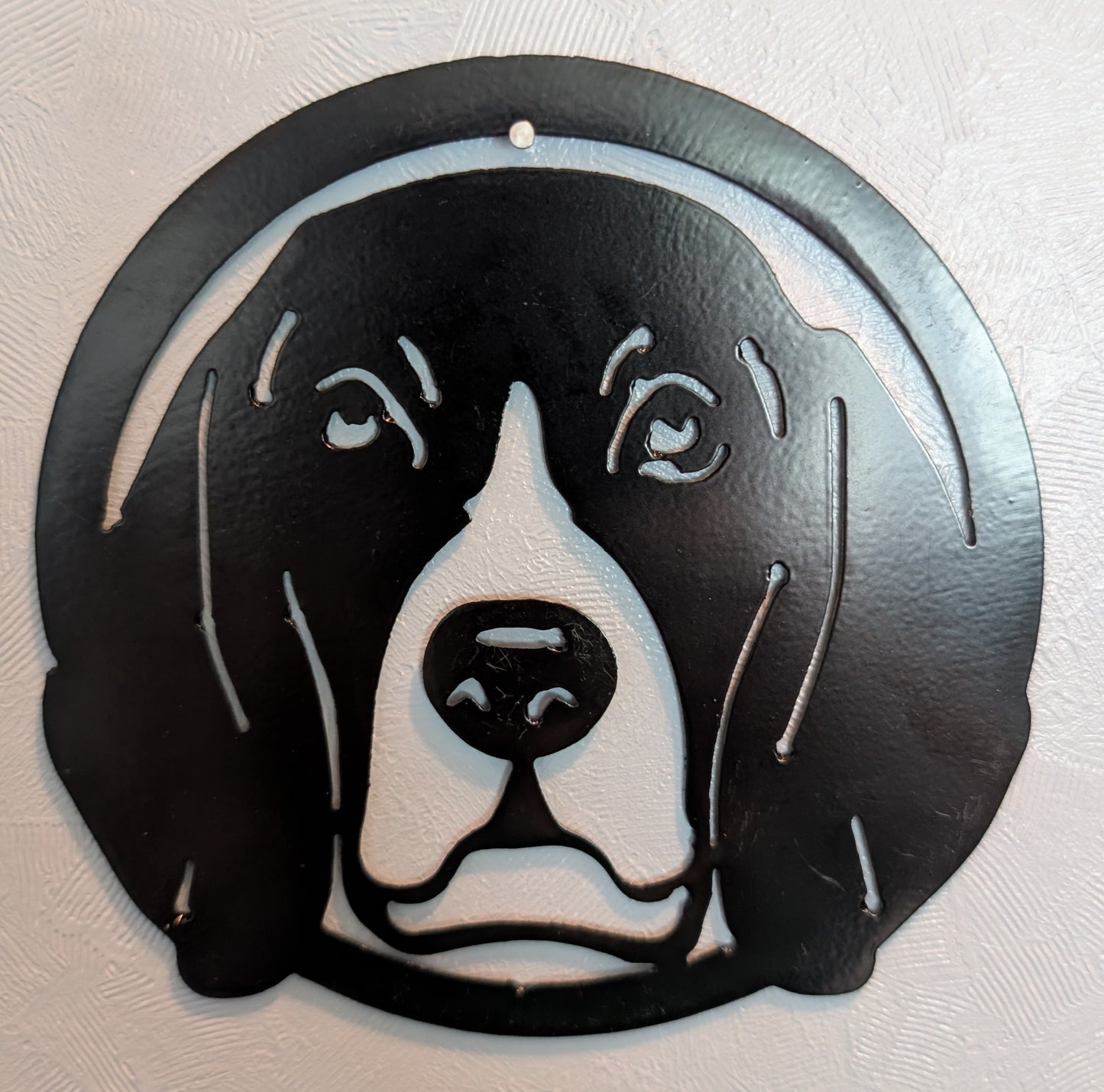 Beagle Metal Wall Round