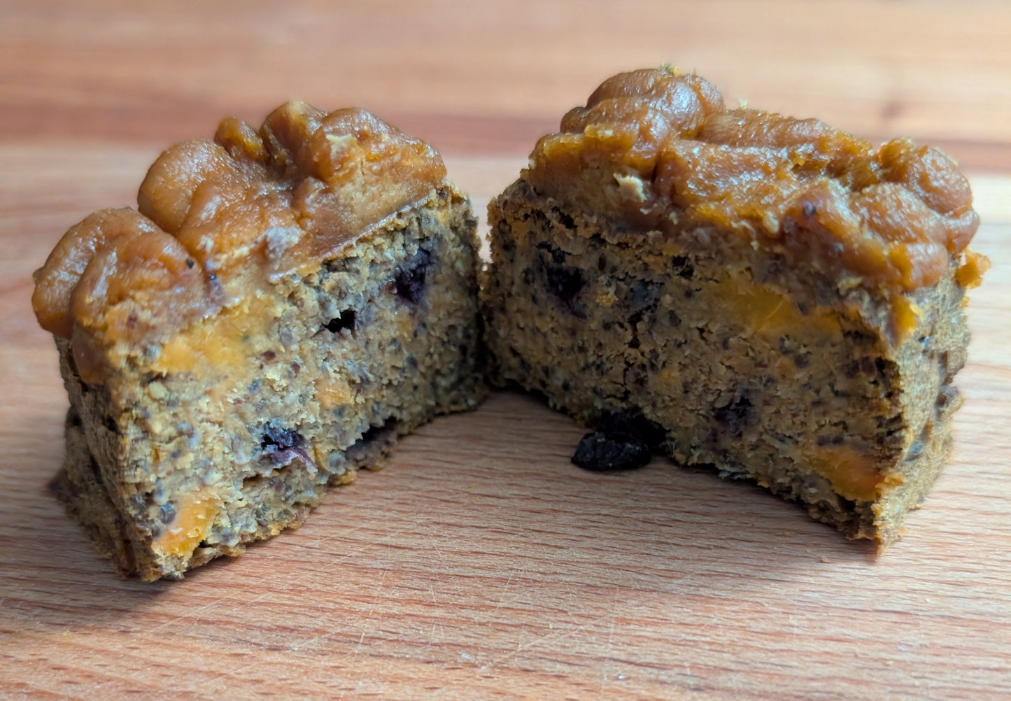 Superfood Birthday or Gotcha PupCake - Grain-Free - Peanut Butter, Pumpkin & Blueberry Cake - CANNOT BE SHIPPED