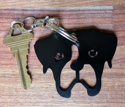 Boxer Metal Keychain