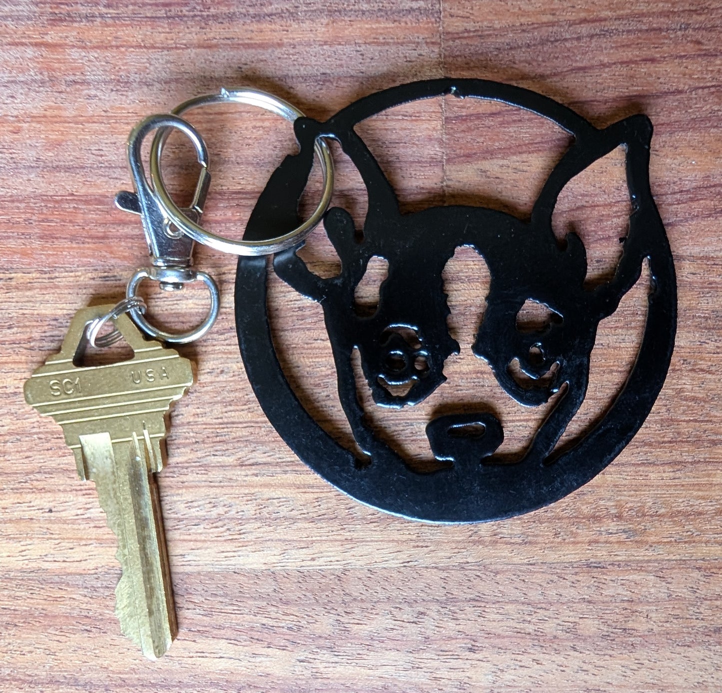 Chihuahua Metal Keychain