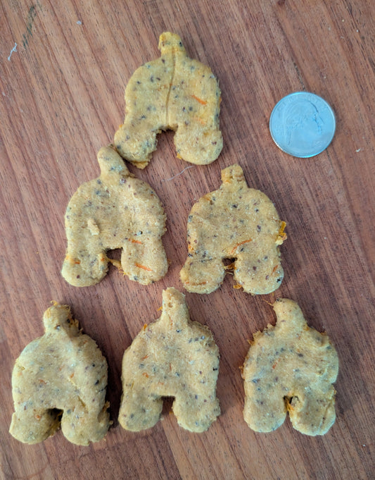 Harvest Crunchies - Grain Free - Peanut Butter, Carrot & Squash Dog Treats (contains 11 crunchies)