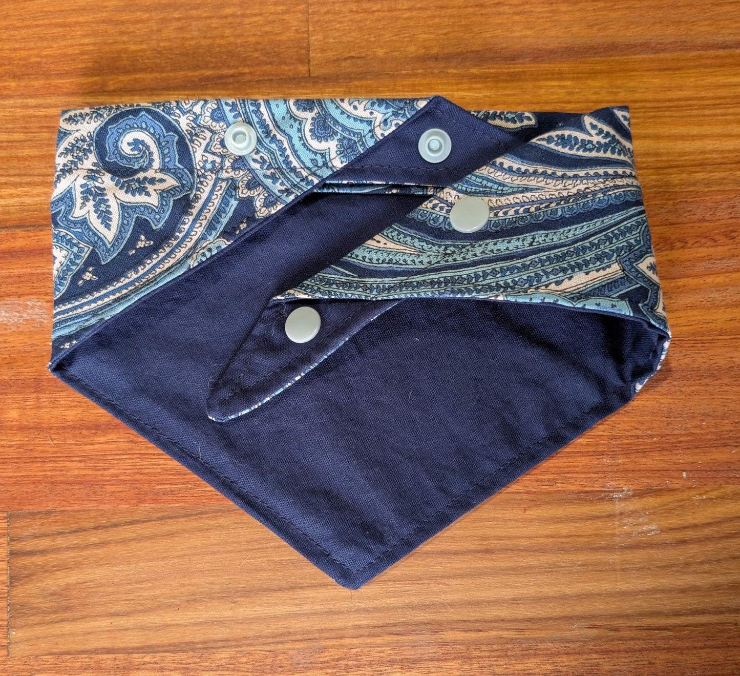 Blue Paisley Bandana - Reversable