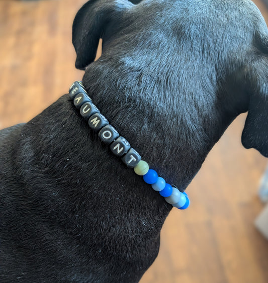 Beaded "Blues" Dog Necklace