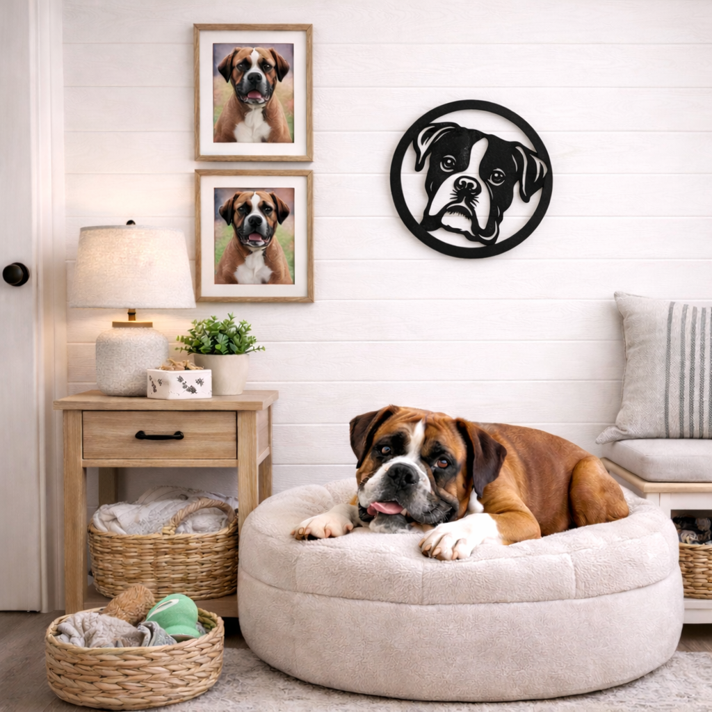 Boxer Metal Wall Round