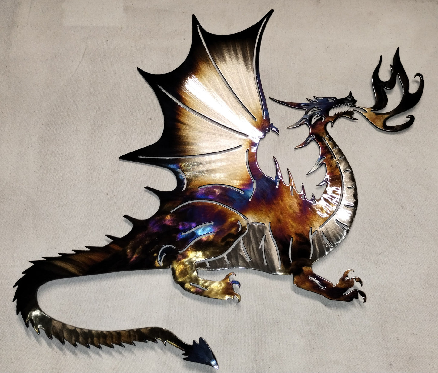 Fire Breathing Dragon – Metal Wall Art