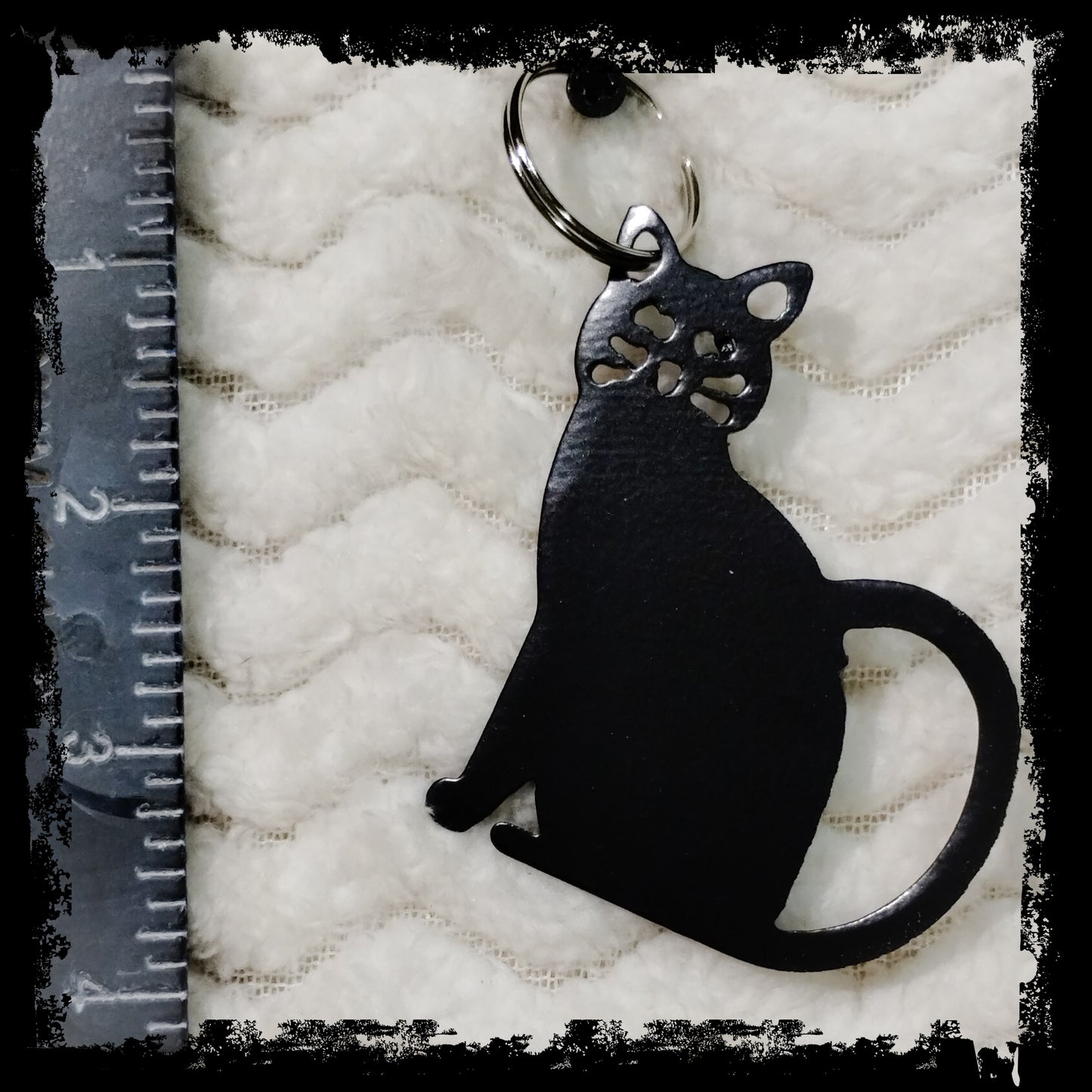 Cat Metal Keychain