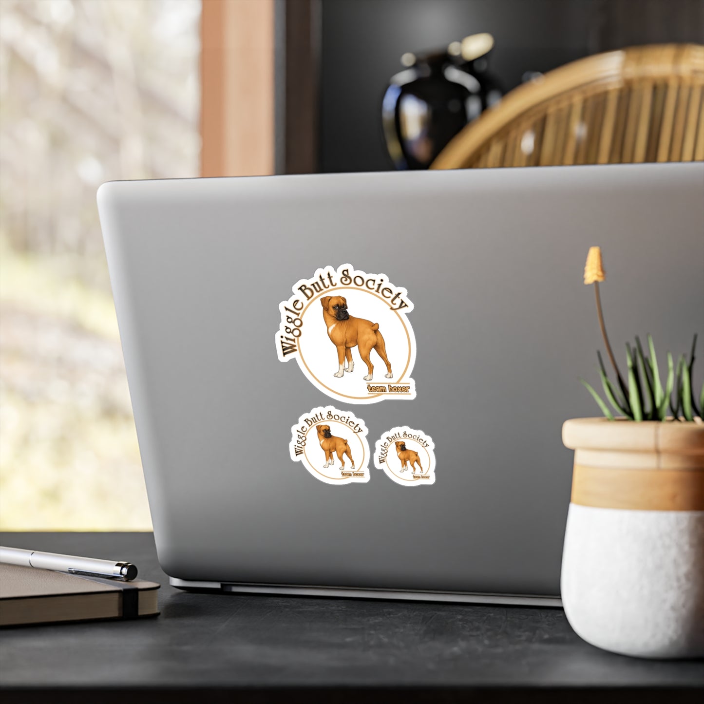 Team Boxer Sticker - Fawn Boxer