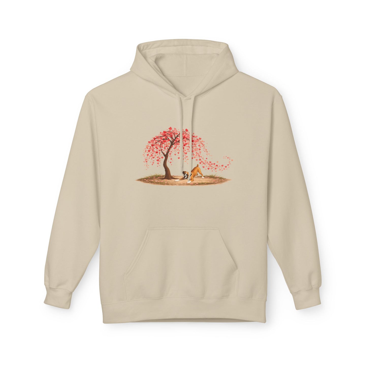 Weeping Heart Tree with Playful Boxer - Hoodie
