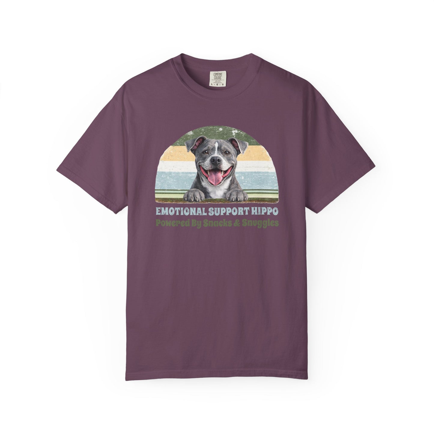 Emotional Support Hippo Retro Pittie Tee