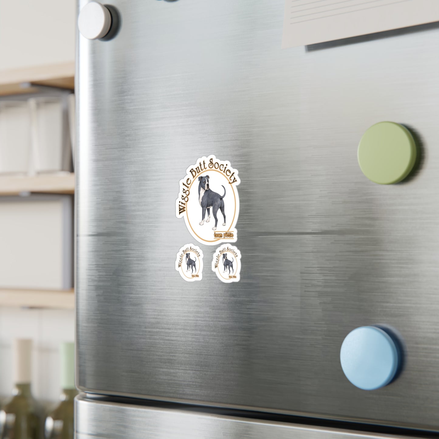 Blue Pittie Stickers