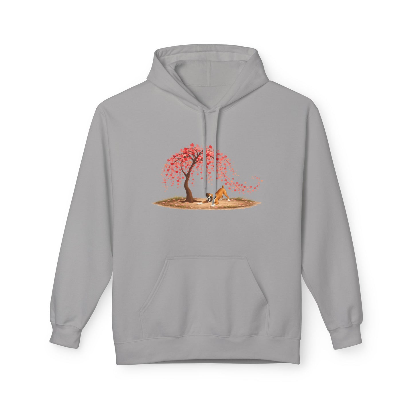 Weeping Heart Tree with Playful Boxer - Hoodie