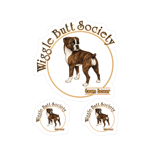 Team Boxer Sticker - Flashy Brindle Boxer