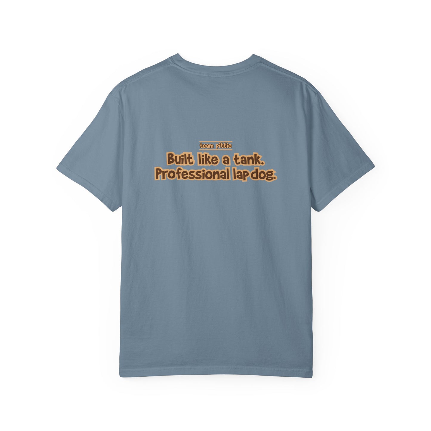 Piebald Pittie Tee - Double Sided - "Built Like a Tank"