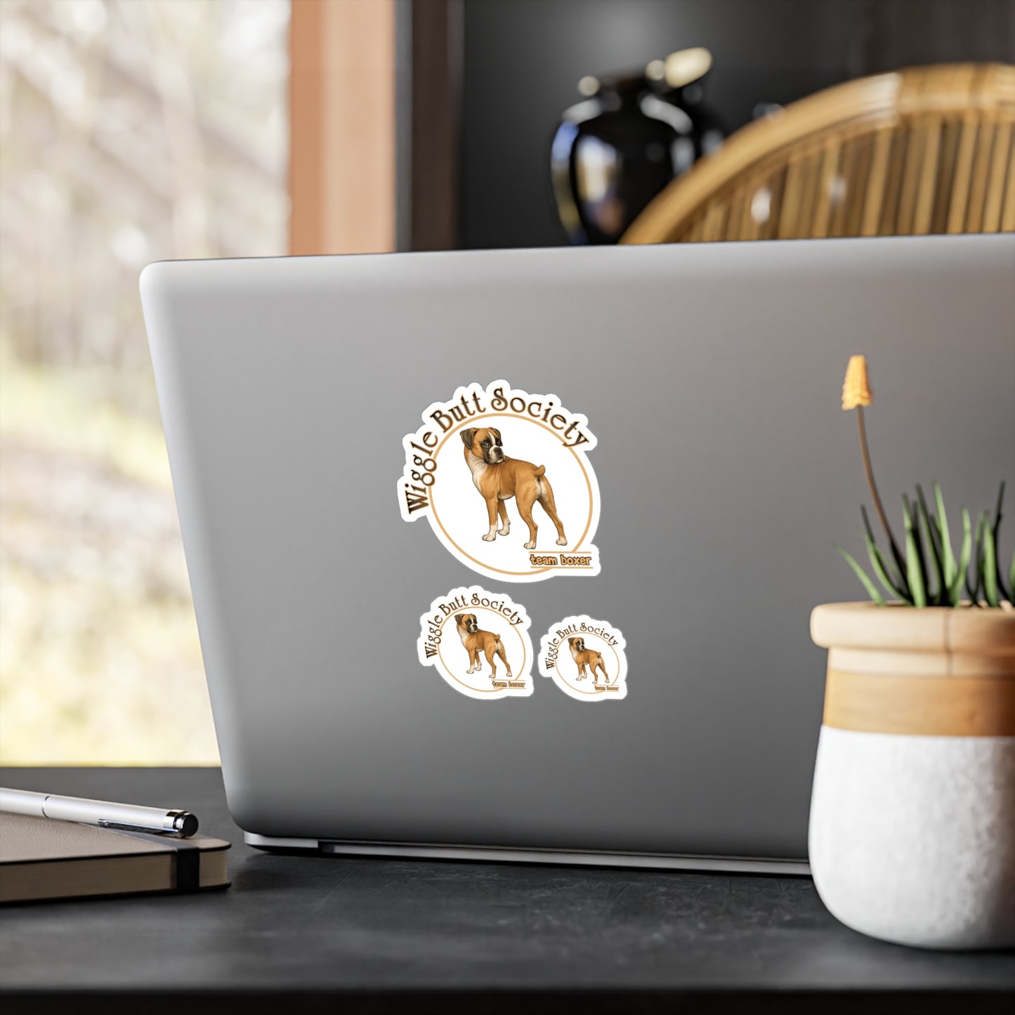 Team Boxer Sticker - Flashy Fawn Boxer