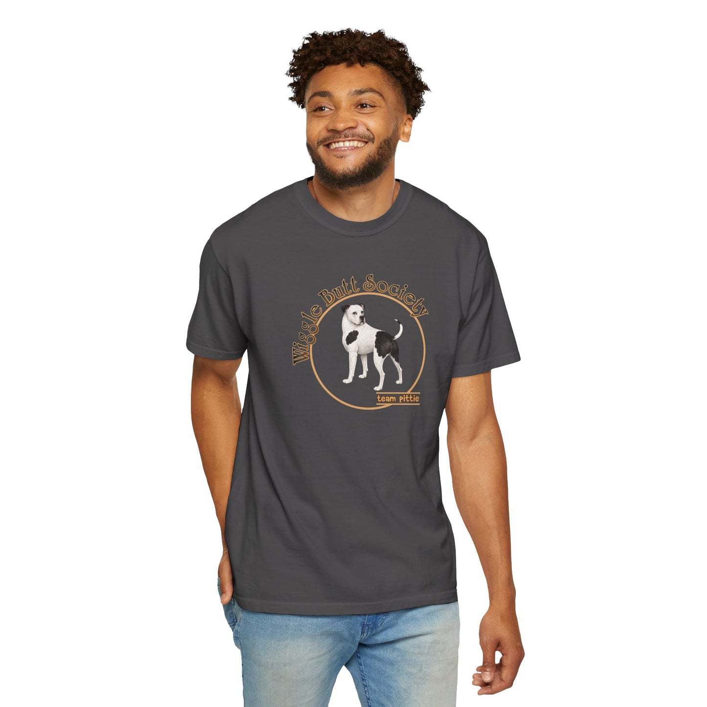 Piebald Pittie Tee - Double Sided - "Built Like a Tank"