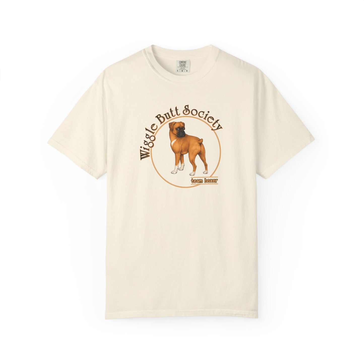 Wiggle Butt Society Team Boxer Tee - Fawn Boxer