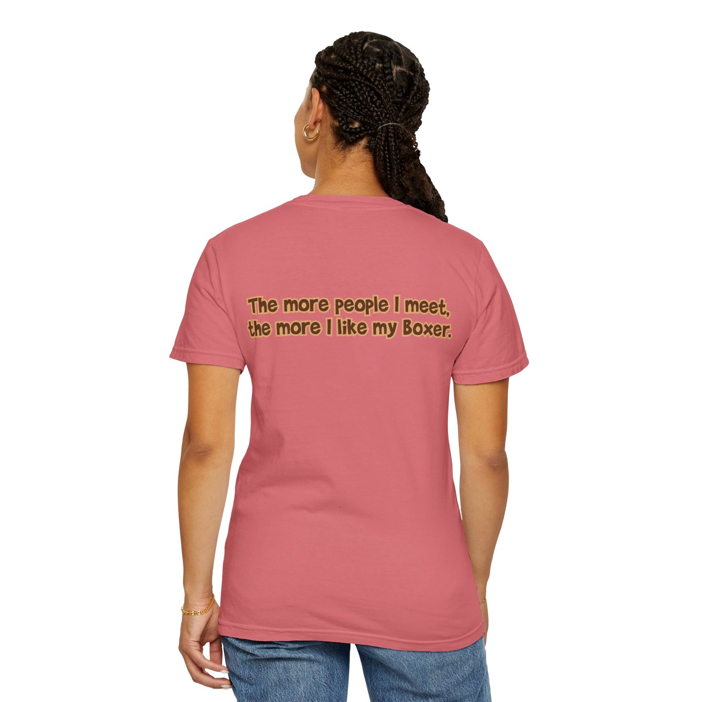 Flashy Brindle Boxer Tee - Double Sided "...I Like My Boxer”