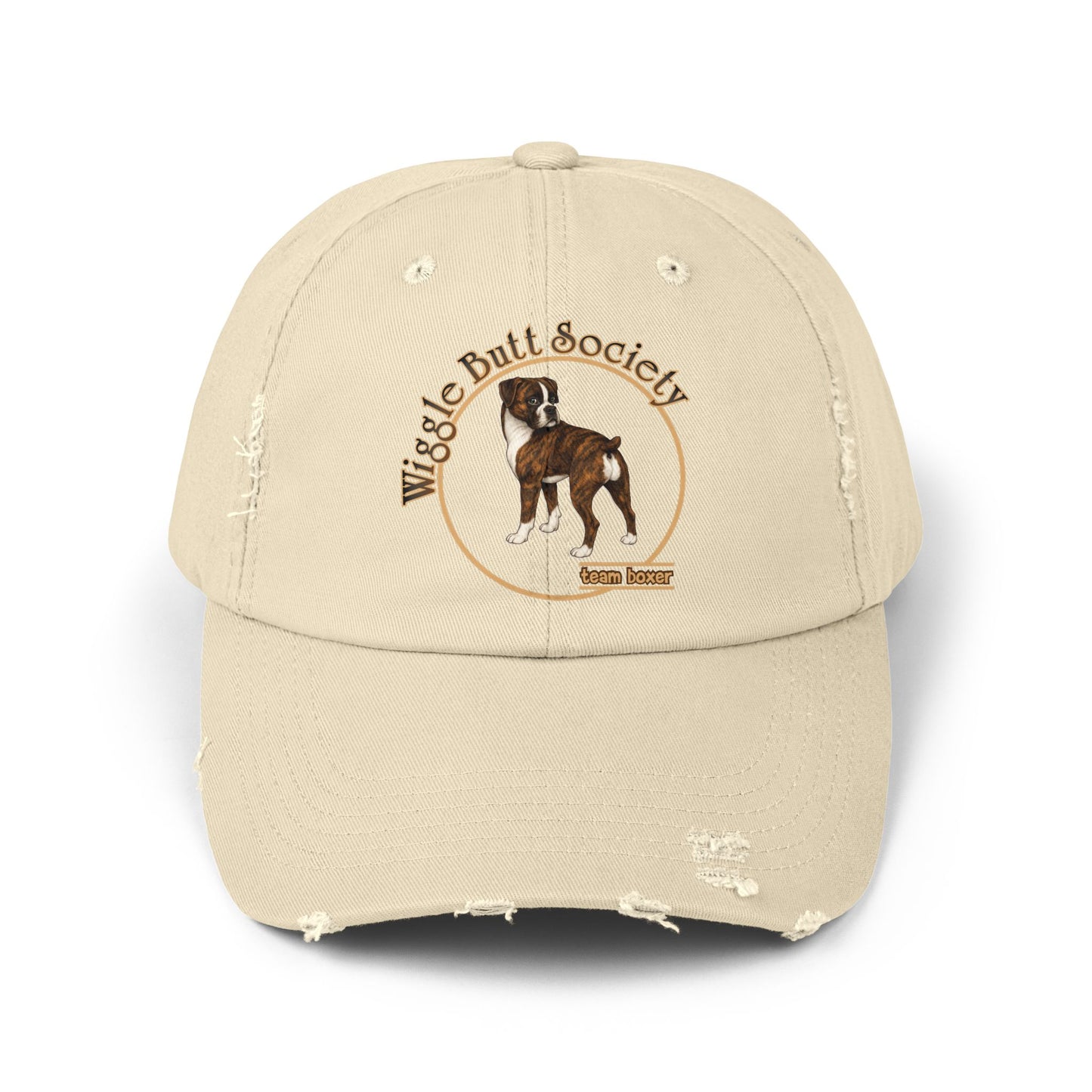 Team Boxer Distressed Vintage Cap - Flashy Brindle Boxer
