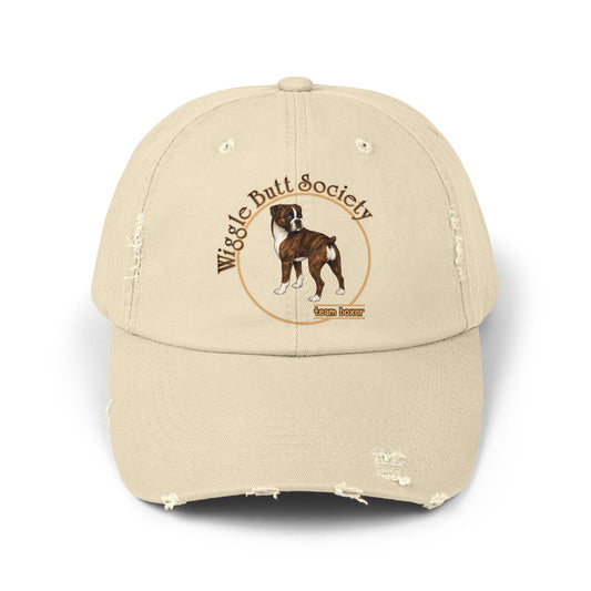 Team Boxer Distressed Vintage Cap - Flashy Brindle Boxer