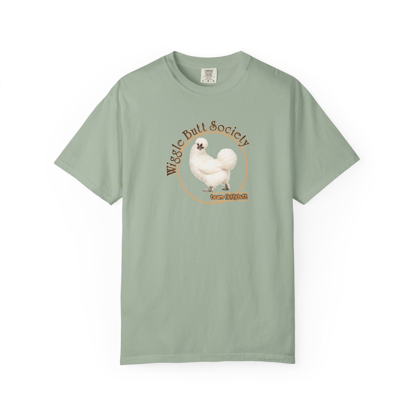 White Silkie Fluffy Butt Crew Tee