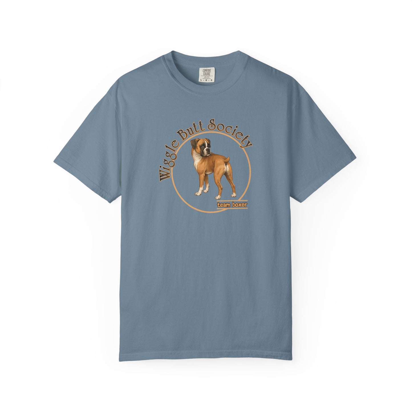 Wiggle Butt Society Team Boxer Tee - Flashy Fawn Boxer