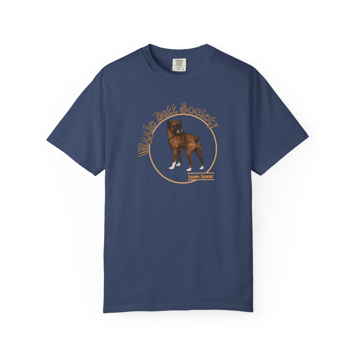 Brindle Boxer Tee - Double Sided - “What Is Personal Space?”