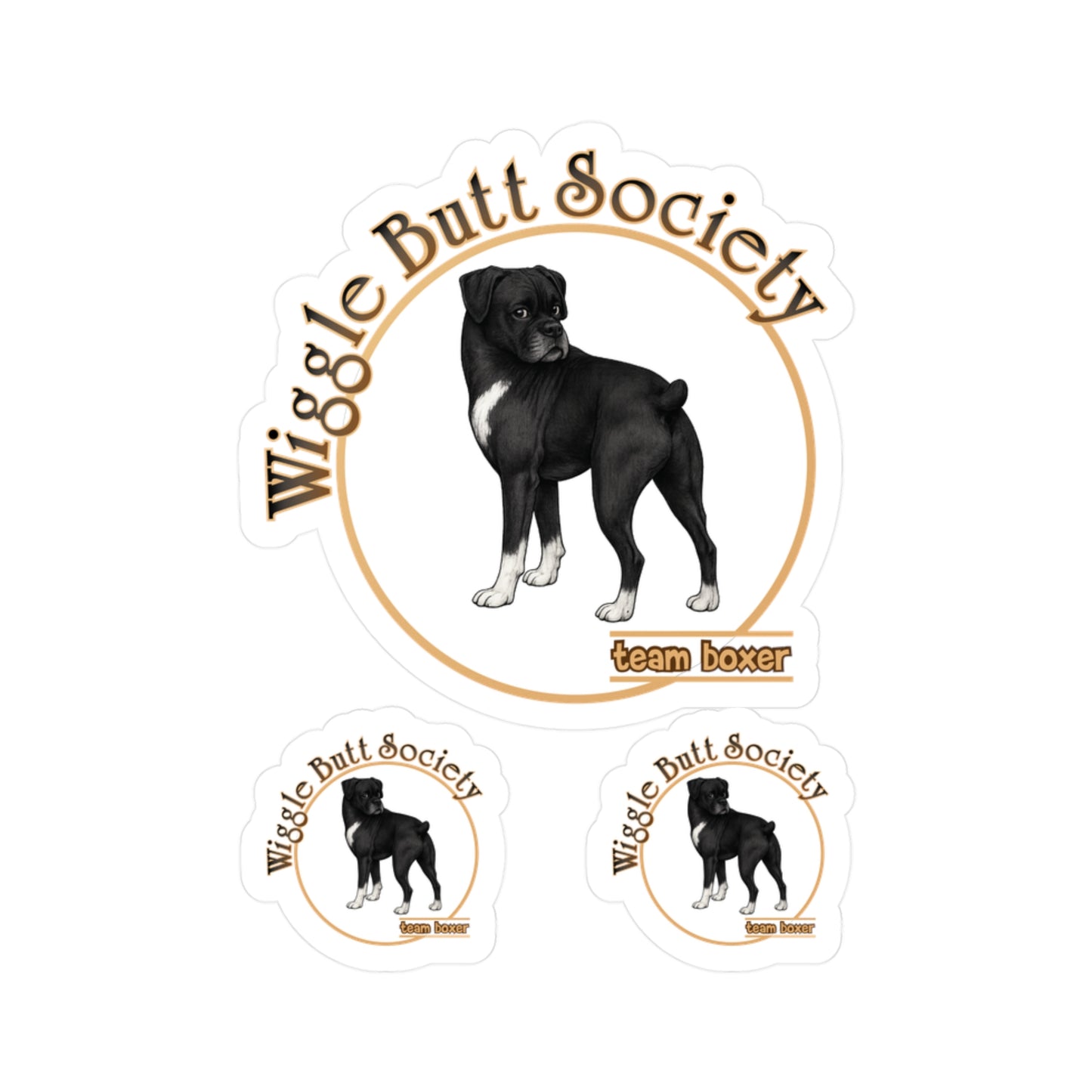 Team Boxer Sticker - Sealed Brindle Boxer