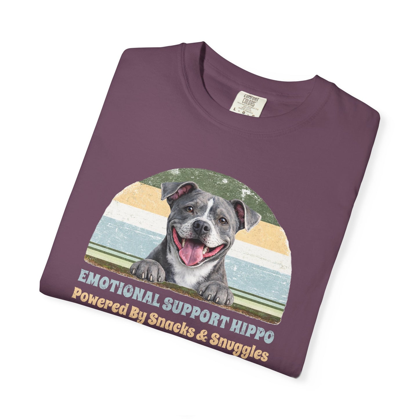 Emotional Support Hippo Retro Pittie Tee