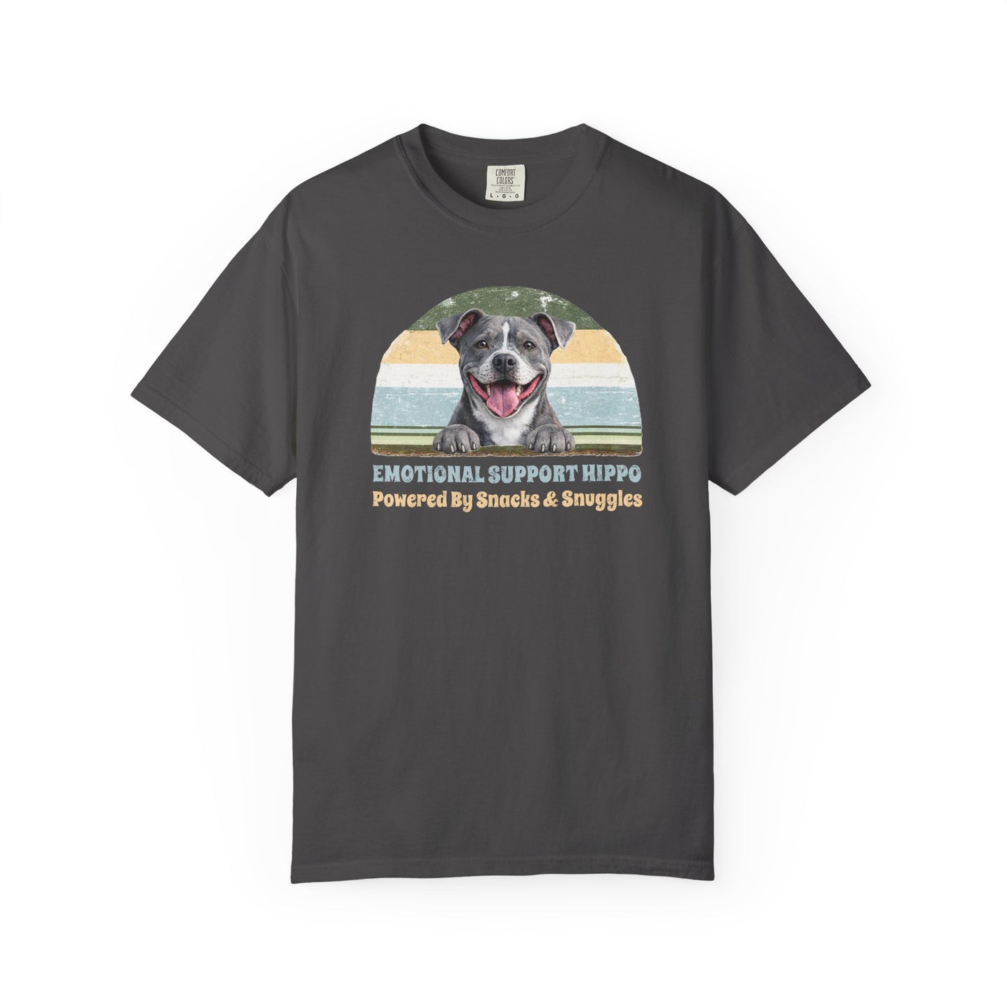 Emotional Support Hippo Retro Pittie Tee