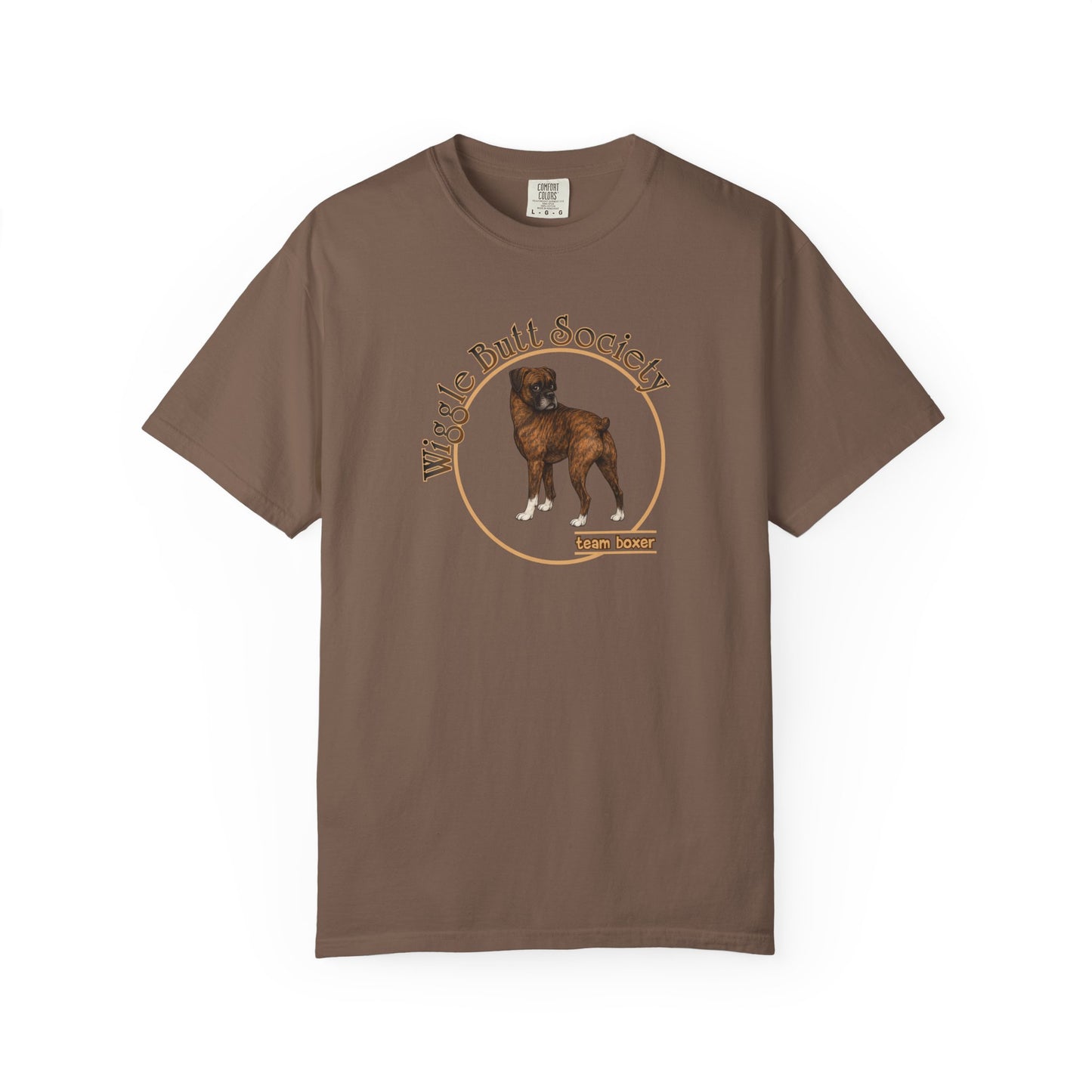 Wiggle Butt Society Team Boxer Tee - Brindle Boxer