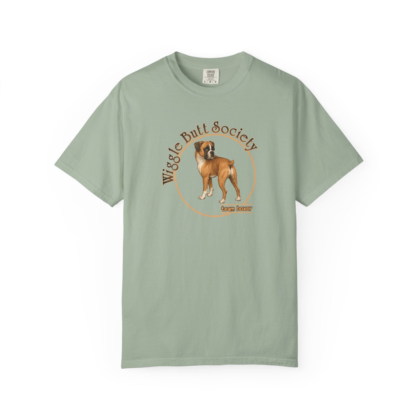 Wiggle Butt Society Team Boxer Tee - Flashy Fawn Boxer