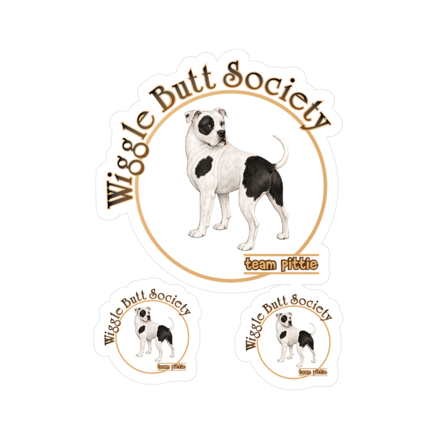 Piebald Pittie Stickers