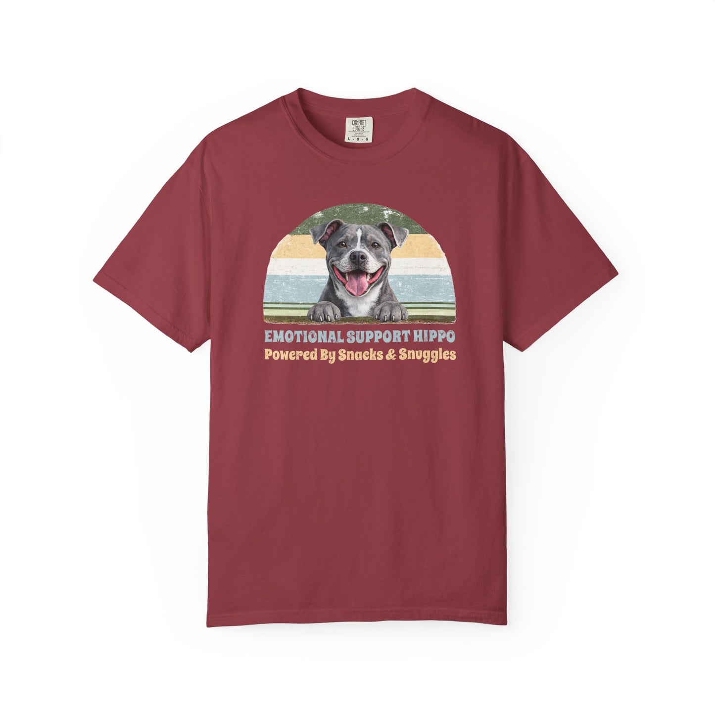 Emotional Support Hippo Retro Pittie Tee