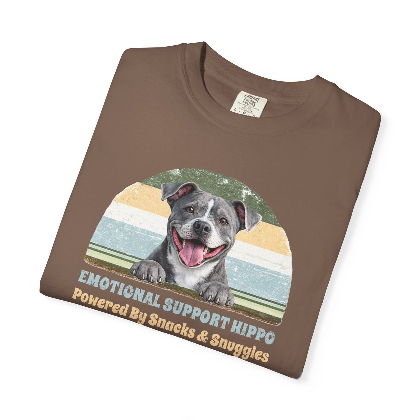Emotional Support Hippo Retro Pittie Tee