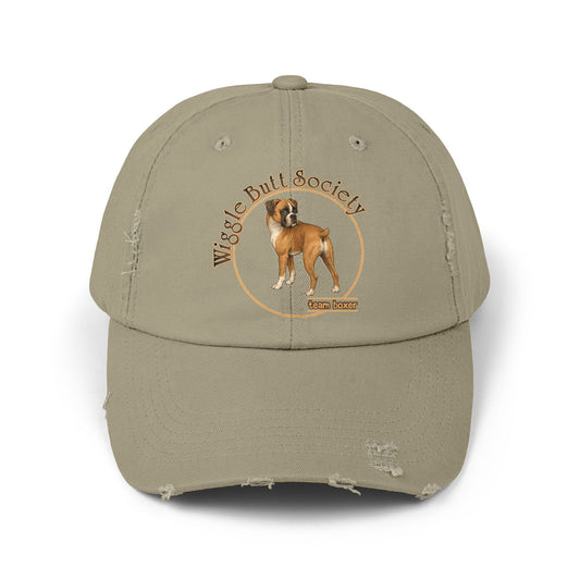 Team Boxer Distressed Vintage Cap - Flashy Fawn Boxer