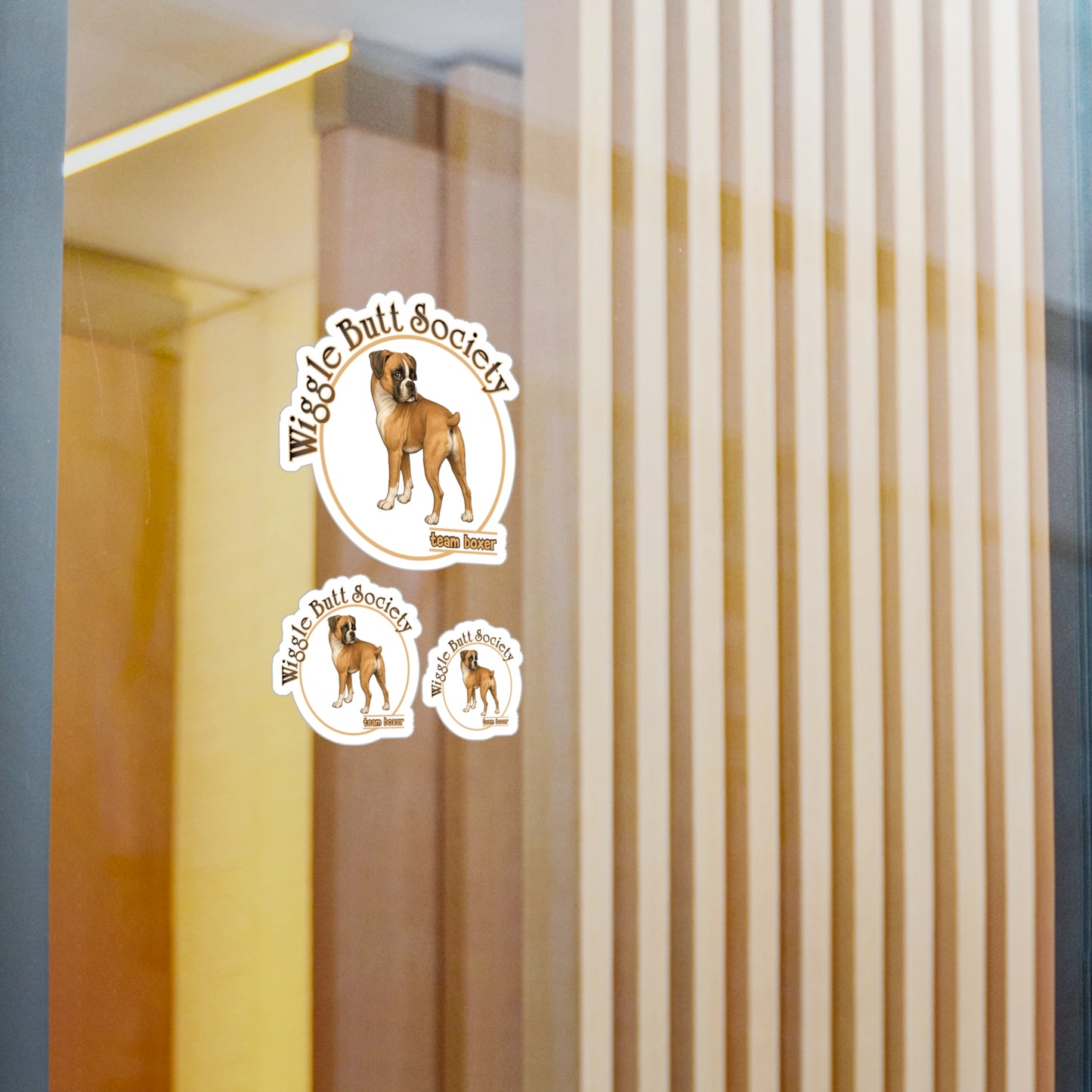 Team Boxer Sticker - Flashy Fawn Boxer