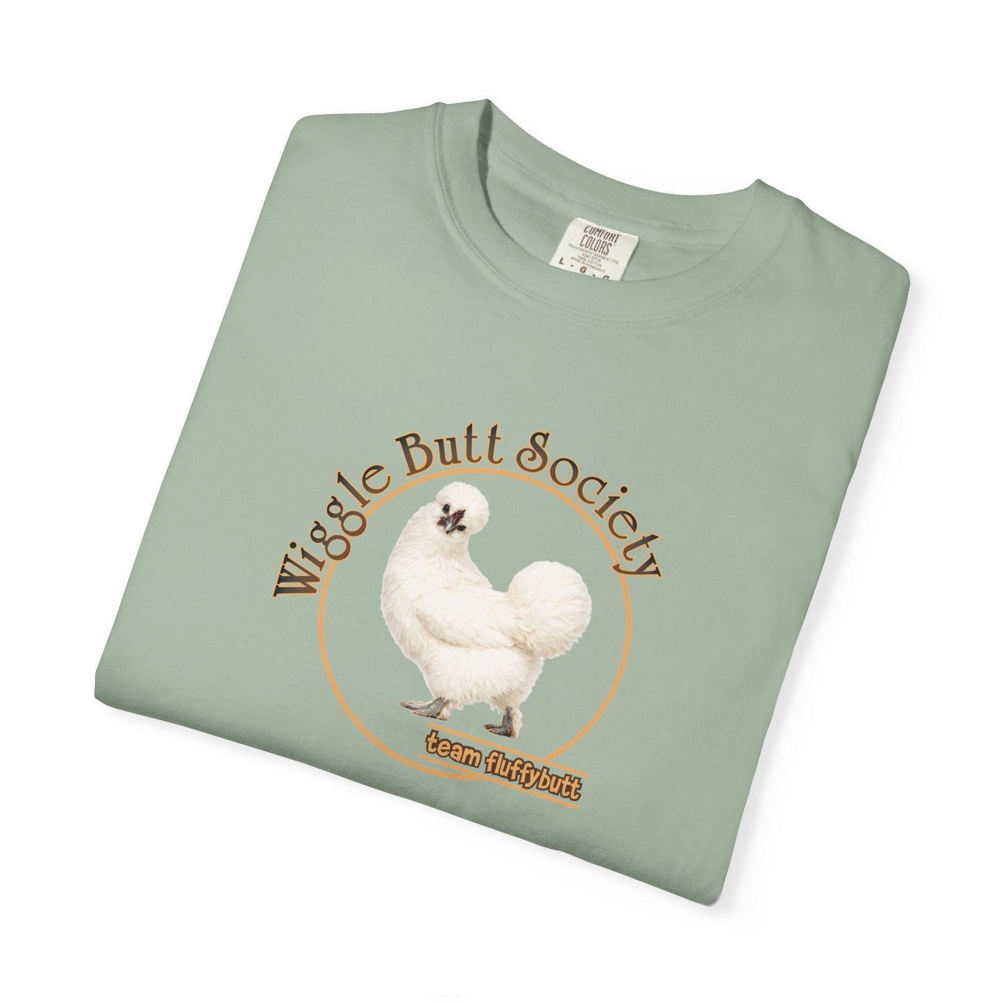 White Silkie Fluffy Butt Crew Tee