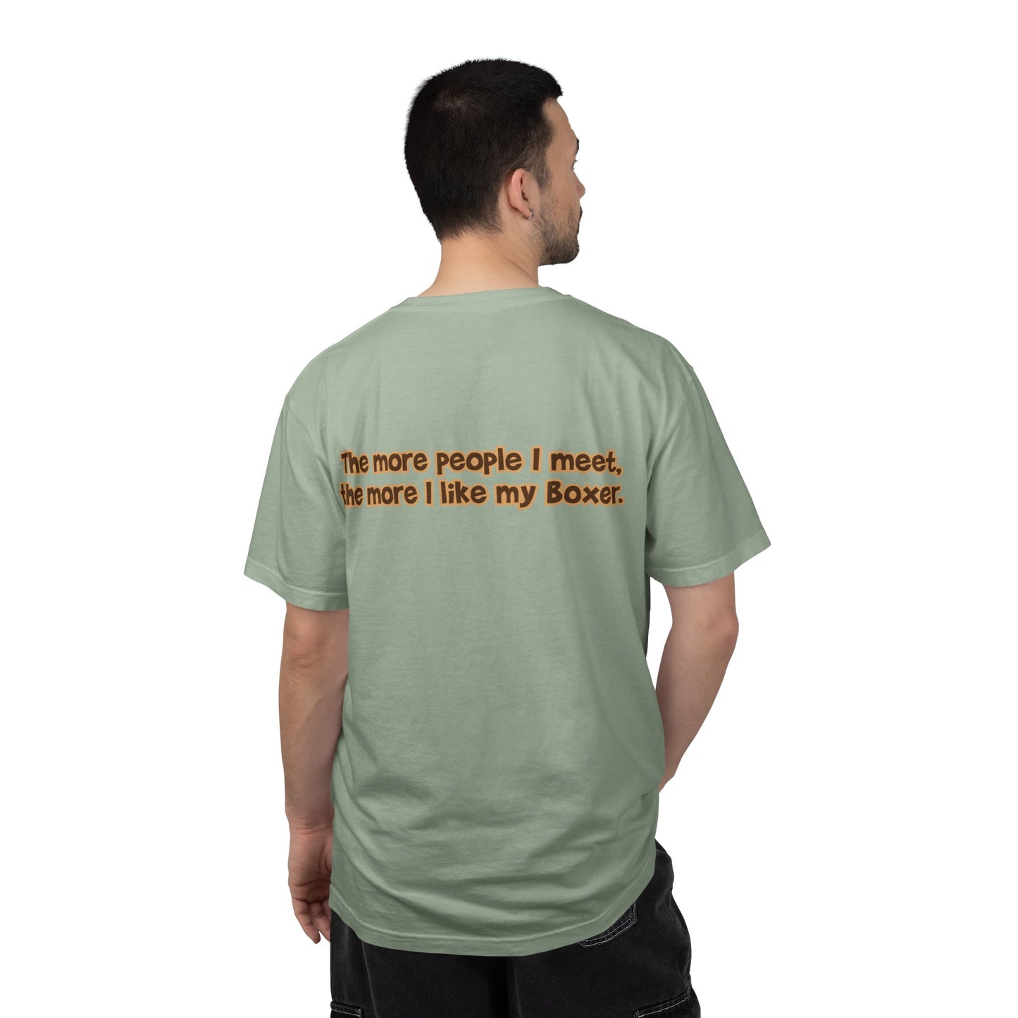 Flashy Sealed Brindle Boxer Tee - Double Sided - "...I Like My Boxer."