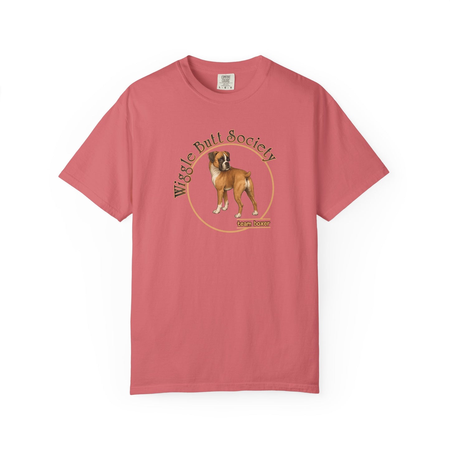 Wiggle Butt Society Team Boxer Tee - Flashy Fawn Boxer