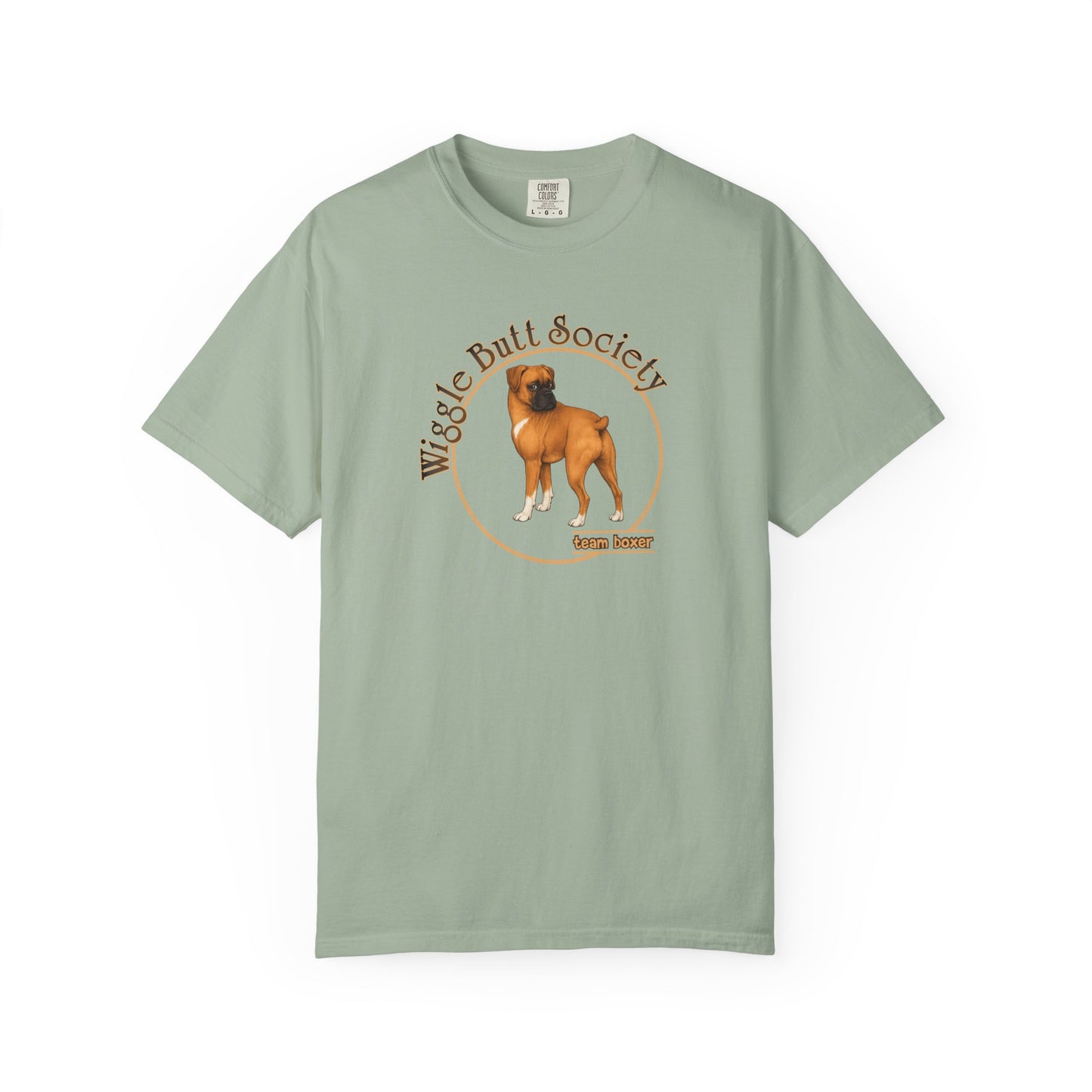 Wiggle Butt Society Team Boxer Tee - Fawn Boxer